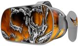 Decal style Skin Wrap compatible with Oculus Go Headset - Chrome Skull on Fire (OCULUS NOT INCLUDED)