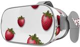 Decal style Skin Wrap compatible with Oculus Go Headset - Strawberries on White (OCULUS NOT INCLUDED)