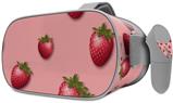 Decal style Skin Wrap compatible with Oculus Go Headset - Strawberries on Pink (OCULUS NOT INCLUDED)