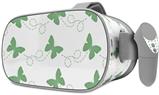 Decal style Skin Wrap compatible with Oculus Go Headset - Pastel Butterflies Green on White (OCULUS NOT INCLUDED)