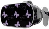 Decal style Skin Wrap compatible with Oculus Go Headset - Pastel Butterflies Purple on Black (OCULUS NOT INCLUDED)