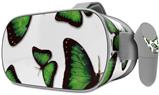 Decal style Skin Wrap compatible with Oculus Go Headset - Butterflies Green (OCULUS NOT INCLUDED)