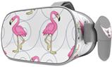 Decal style Skin Wrap compatible with Oculus Go Headset - Flamingos on White (OCULUS NOT INCLUDED)