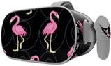 Decal style Skin Wrap compatible with Oculus Go Headset - Flamingos on Black (OCULUS NOT INCLUDED)