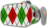 Decal style Skin Wrap compatible with Oculus Go Headset - Argyle Red and Green (OCULUS NOT INCLUDED)