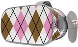 Decal style Skin Wrap compatible with Oculus Go Headset - Argyle Pink and Brown (OCULUS NOT INCLUDED)