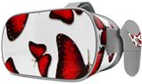 Decal style Skin Wrap compatible with Oculus Go Headset - Butterflies Red (OCULUS NOT INCLUDED)