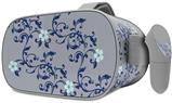 Decal style Skin Wrap compatible with Oculus Go Headset - Victorian Design Blue (OCULUS NOT INCLUDED)