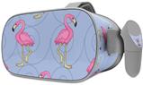Decal style Skin Wrap compatible with Oculus Go Headset - Flamingos on Blue (OCULUS NOT INCLUDED)