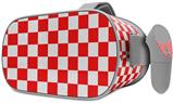 Decal style Skin Wrap compatible with Oculus Go Headset - Checkered Canvas Red and White (OCULUS NOT INCLUDED)