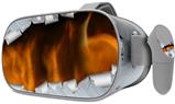 Decal style Skin Wrap compatible with Oculus Go Headset - Ripped Metal Fire (OCULUS NOT INCLUDED)