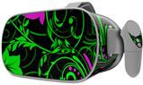 Decal style Skin Wrap compatible with Oculus Go Headset - Twisted Garden Green and Hot Pink (OCULUS NOT INCLUDED)