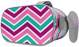 Decal style Skin Wrap compatible with Oculus Go Headset - Zig Zag Teal Pink Purple (OCULUS NOT INCLUDED)