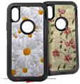 2x Decal style Skin Wrap Set compatible with Otterbox Defender iPhone X and Xs Case - Daisys (CASE NOT INCLUDED)