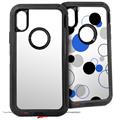 2x Decal style Skin Wrap Set compatible with Otterbox Defender iPhone X and Xs Case - Solids Collection White (CASE NOT INCLUDED)