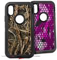 2x Decal style Skin Wrap Set compatible with Otterbox Defender iPhone X and Xs Case - WraptorCamo Grassy Marsh Camo (CASE NOT INCLUDED)