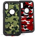 2x Decal style Skin Wrap Set compatible with Otterbox Defender iPhone X and Xs Case - WraptorCamo Old School Camouflage Camo Army (CASE NOT INCLUDED)