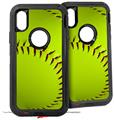 2x Decal style Skin Wrap Set compatible with Otterbox Defender iPhone X and Xs Case - Softball (CASE NOT INCLUDED)