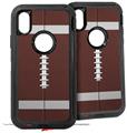 2x Decal style Skin Wrap Set compatible with Otterbox Defender iPhone X and Xs Case - Football (CASE NOT INCLUDED)