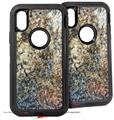 2x Decal style Skin Wrap Set compatible with Otterbox Defender iPhone X and Xs Case - Marble Granite 05 Speckled (CASE NOT INCLUDED)