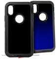 2x Decal style Skin Wrap Set compatible with Otterbox Defender iPhone X and Xs Case - Solids Collection Color Black (CASE NOT INCLUDED)