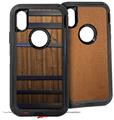 2x Decal style Skin Wrap Set compatible with Otterbox Defender iPhone X and Xs Case - Wooden Barrel (CASE NOT INCLUDED)