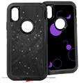2x Decal style Skin Wrap Set compatible with Otterbox Defender iPhone X and Xs Case - Stardust Black (CASE NOT INCLUDED)