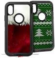 2x Decal style Skin Wrap Set compatible with Otterbox Defender iPhone X and Xs Case - Christmas Stocking (CASE NOT INCLUDED)