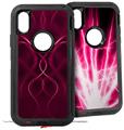 2x Decal style Skin Wrap Set compatible with Otterbox Defender iPhone X and Xs Case - Abstract 01 Pink (CASE NOT INCLUDED)