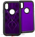 2x Decal style Skin Wrap Set compatible with Otterbox Defender iPhone X and Xs Case - Abstract 01 Purple (CASE NOT INCLUDED)