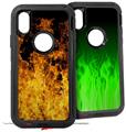 2x Decal style Skin Wrap Set compatible with Otterbox Defender iPhone X and Xs Case - Open Fire (CASE NOT INCLUDED)
