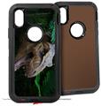 2x Decal style Skin Wrap Set compatible with Otterbox Defender iPhone X and Xs Case - T-Rex (CASE NOT INCLUDED)