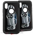 2x Decal style Skin Wrap Set compatible with Otterbox Defender iPhone X and Xs Case - 2010 Camaro RS Silver (CASE NOT INCLUDED)