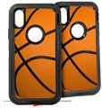 2x Decal style Skin Wrap Set compatible with Otterbox Defender iPhone X and Xs Case - Basketball (CASE NOT INCLUDED)
