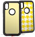 2x Decal style Skin Wrap Set compatible with Otterbox Defender iPhone X and Xs Case - Solids Collection Yellow Sunshine (CASE NOT INCLUDED)