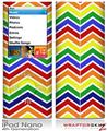 iPod Nano 4G Skin Zig Zag Rainbow