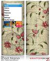 iPod Nano 4G Skin Flowers and Berries Red