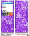 iPod Nano 4G Skin Triangle Mosaic Purple