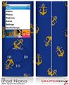 iPod Nano 4G Skin Anchors Away Blue