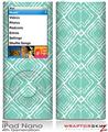 iPod Nano 4G Skin Wavey Seafoam Green