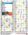 iPod Nano 4G Skin Kearas Hearts White