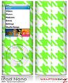 iPod Nano 4G Skin Houndstooth Neon Lime Green