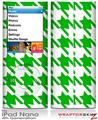 iPod Nano 4G Skin Houndstooth Green