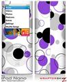 iPod Nano 4G Skin Lots of Dots Purple on White
