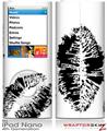 iPod Nano 4G Skin Big Kiss Lips Black on White