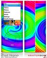 iPod Nano 4G Skin Rainbow Swirl