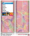 iPod Nano 4G Skin Neon Swoosh on Pink