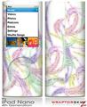 iPod Nano 4G Skin Neon Swoosh on White