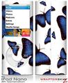 iPod Nano 4G Skin Butterflies Blue
