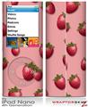 iPod Nano 4G Skin Strawberries on Pink